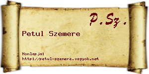 Petul Szemere névjegykártya